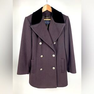 Vintage Anne Klein II classic double-breasted, 100% wool pea coat.